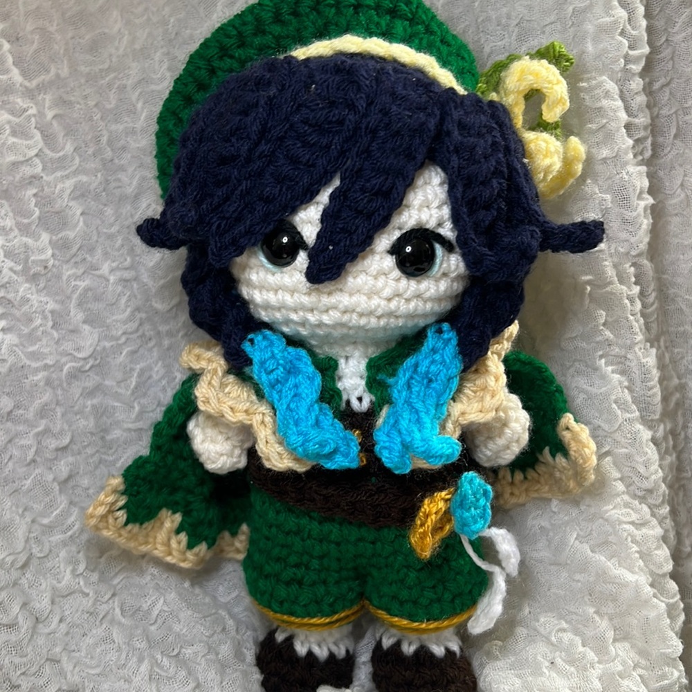 Handmade crocheted doll